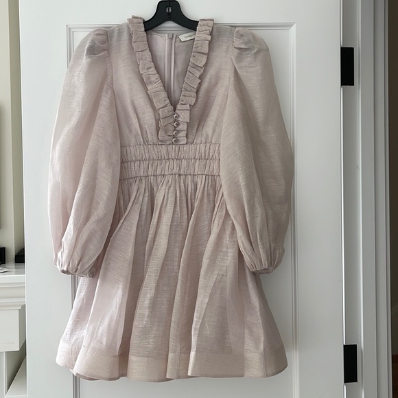 Zimmermann Rhythmic Frill V-Neck Minidress - Picture 3 of 3